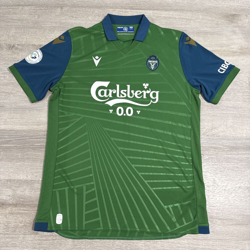 York United FC Soccer Jersey 2023 Macron Youth XL Green CPL Alternate NWT
